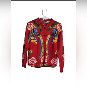 Christine Foley Red Knit Sweater size 0